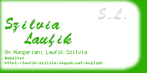 szilvia laufik business card